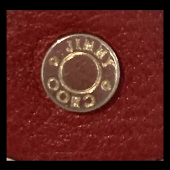 Authentic Jimmy Choo RED Long Zip Around Large Leather Wallet Made In Italy - Picture 12 of 14